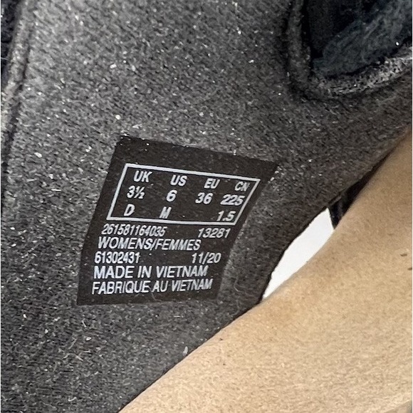 Clarks Collection Womens 6 Black Floral Wedge Sandals Ultimate Comfort Hook Loop - Picture 6 of 8